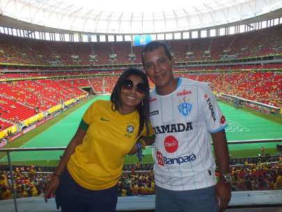 Sandro no Mané Garrincha. Copa das Confederações.