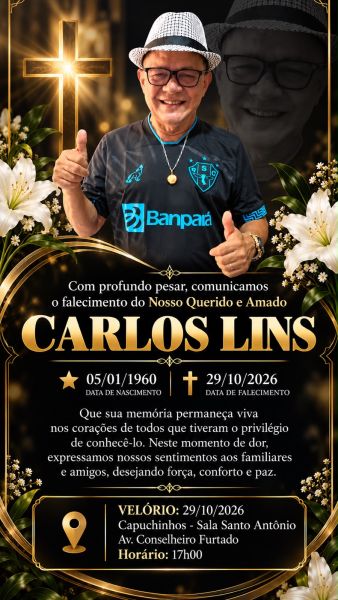 Nota de pesar: torcedor Carlos Lins