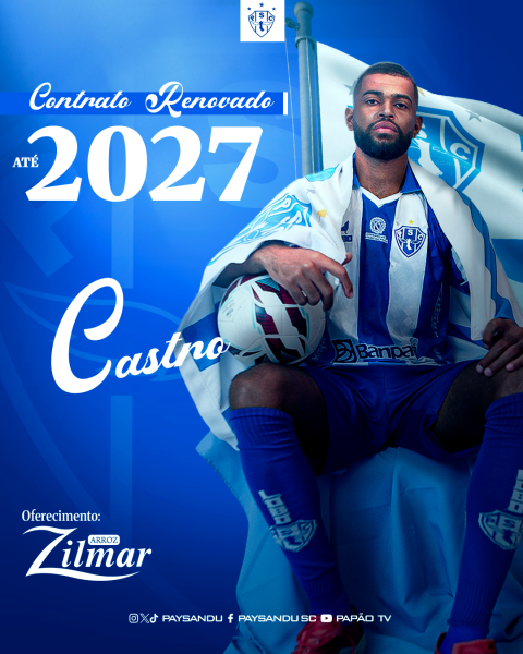 Paysandu oficializa renovação de contrato com o zagueiro Castro